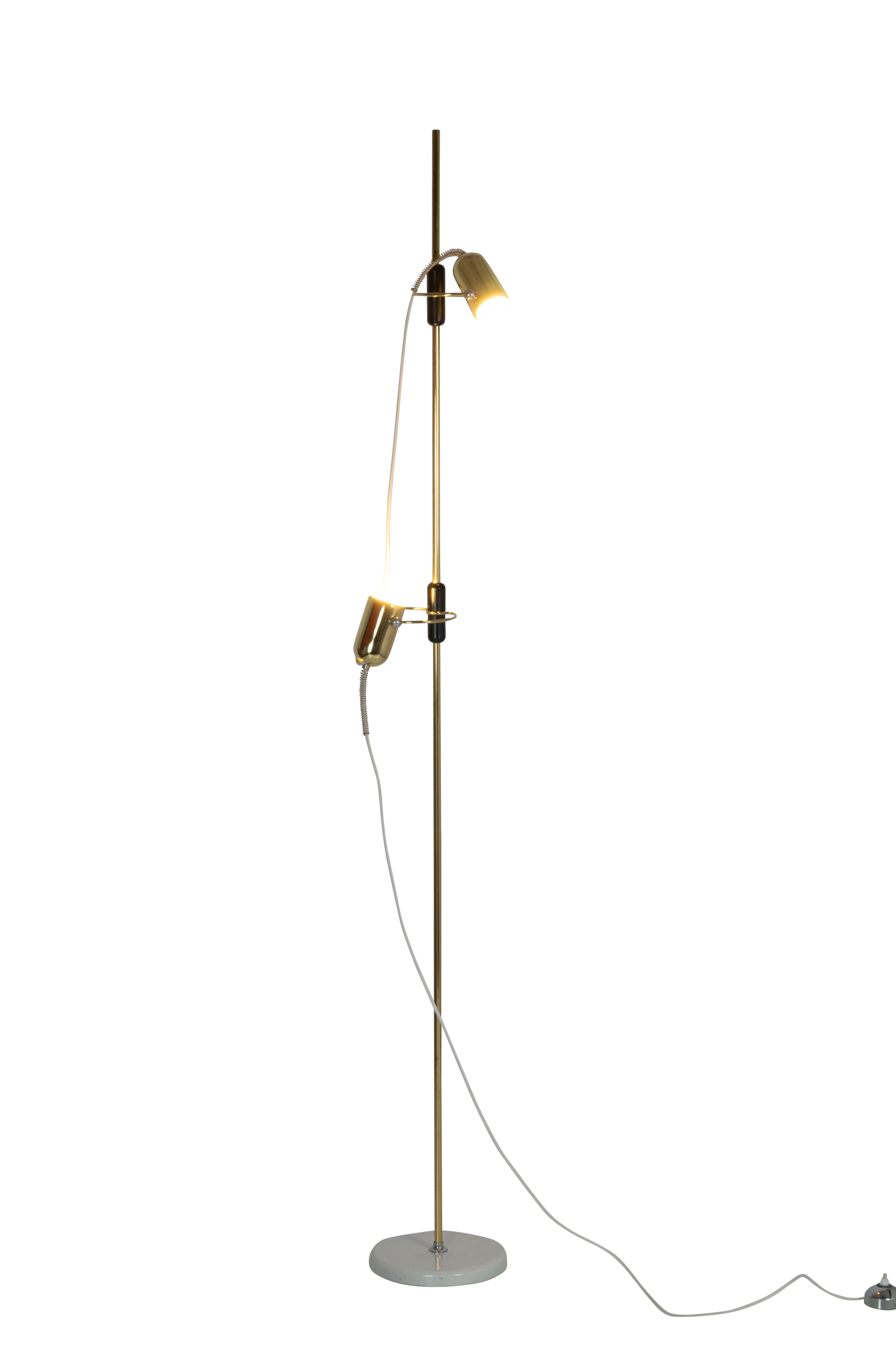 Francesco Fois by Goffredo Reggiani, brass floor lamp from 1974