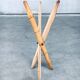 Vintage Faux Bamboo Folding Tripod Side Table, 1970s