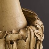 Vintage hand-carved wooden lamps by Mariano García