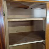 1960s Scandinavian wardrobe with two doors and mirror, easy assembly.