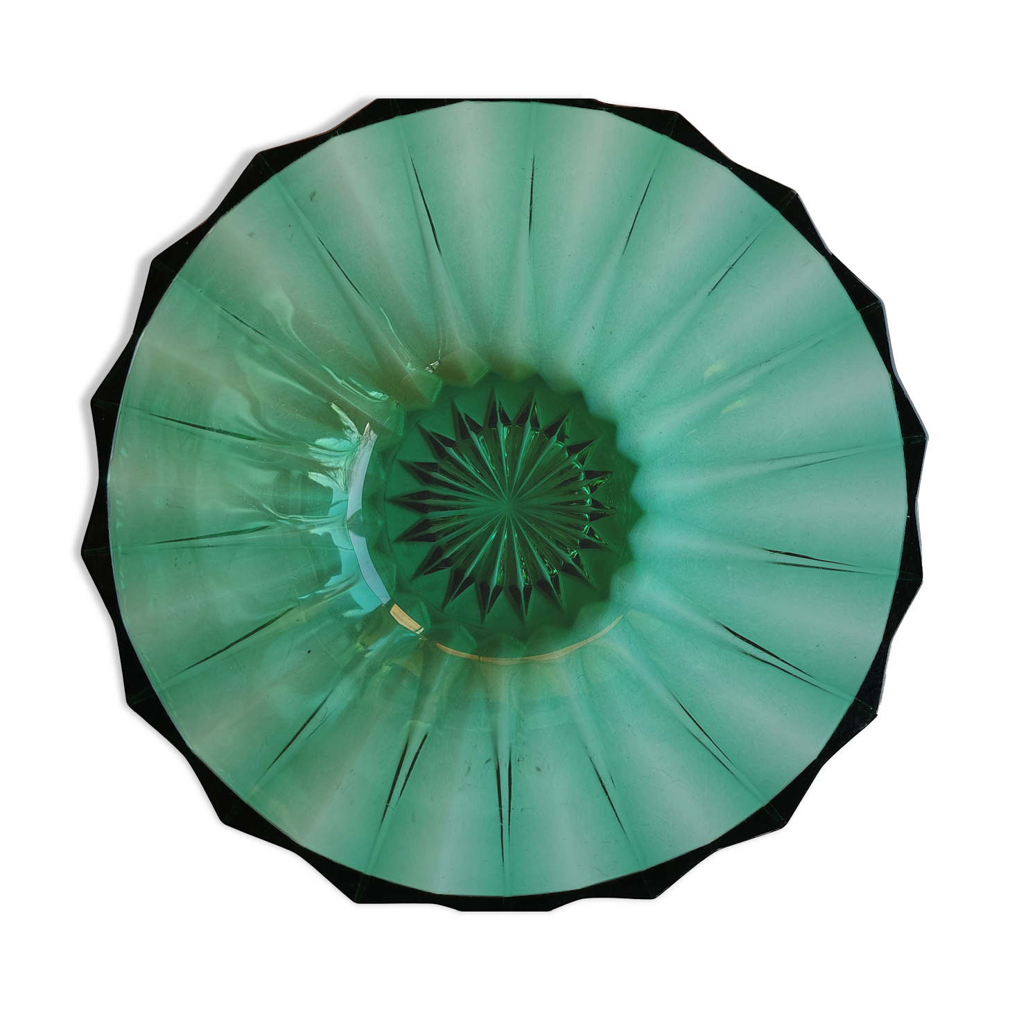 Vintage green salad bowl