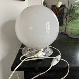 Vintage opaline globe table lamp