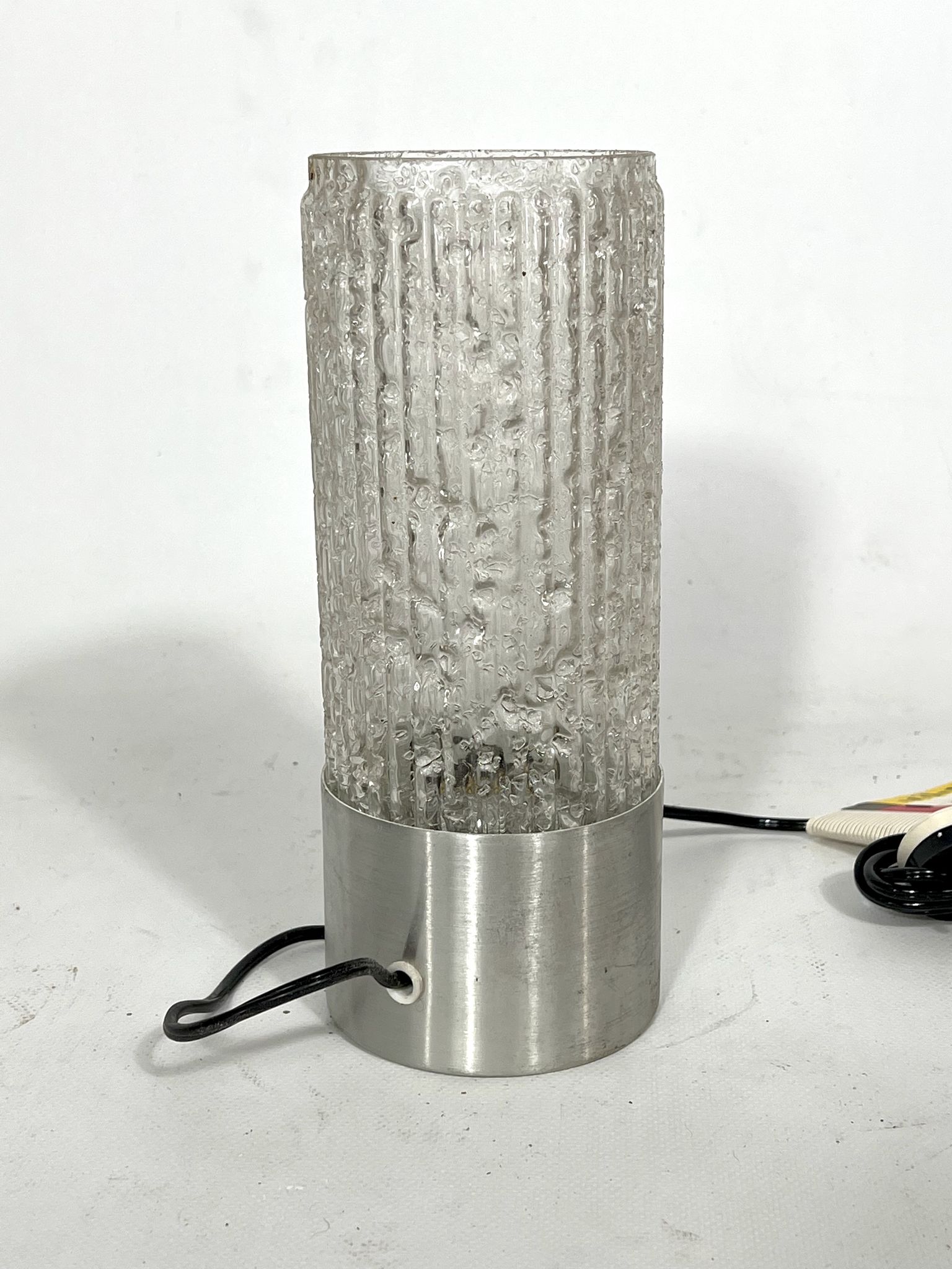 Stilux Milano, vintage glass table lamp model Albenga from 60s