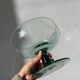 Coupe sur pied en verre soufflé
