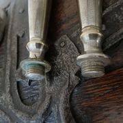 Pair of large silver bronze candle holders from the Directoire period