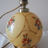 Old lamp foot ball to pose / table / bedside / side glass – floral print