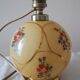 Pied de lampe boule à poser de table de chevet d’appoint en verre – impression florale e