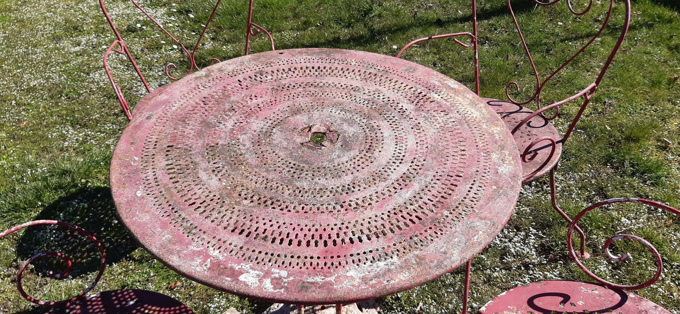 Wrought iron garden furniture