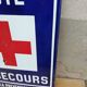 Enamelled plate former emergency post
