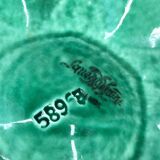 Sarreguemines green oyster plate in slurry