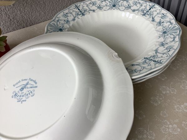 Assiettes terre de fer anglaises Ridgways XIX ème