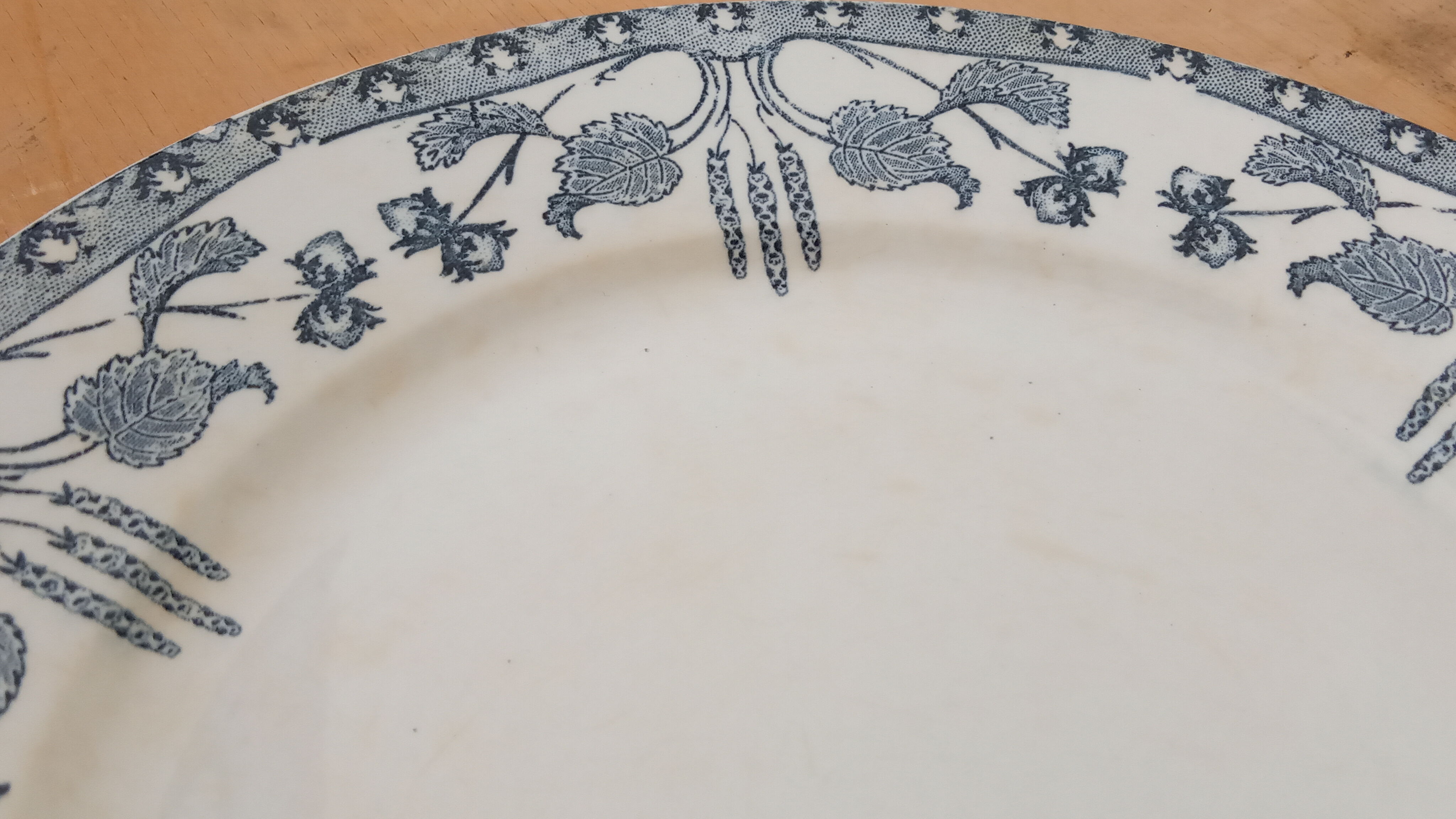 Five old plates of Sarreguemines