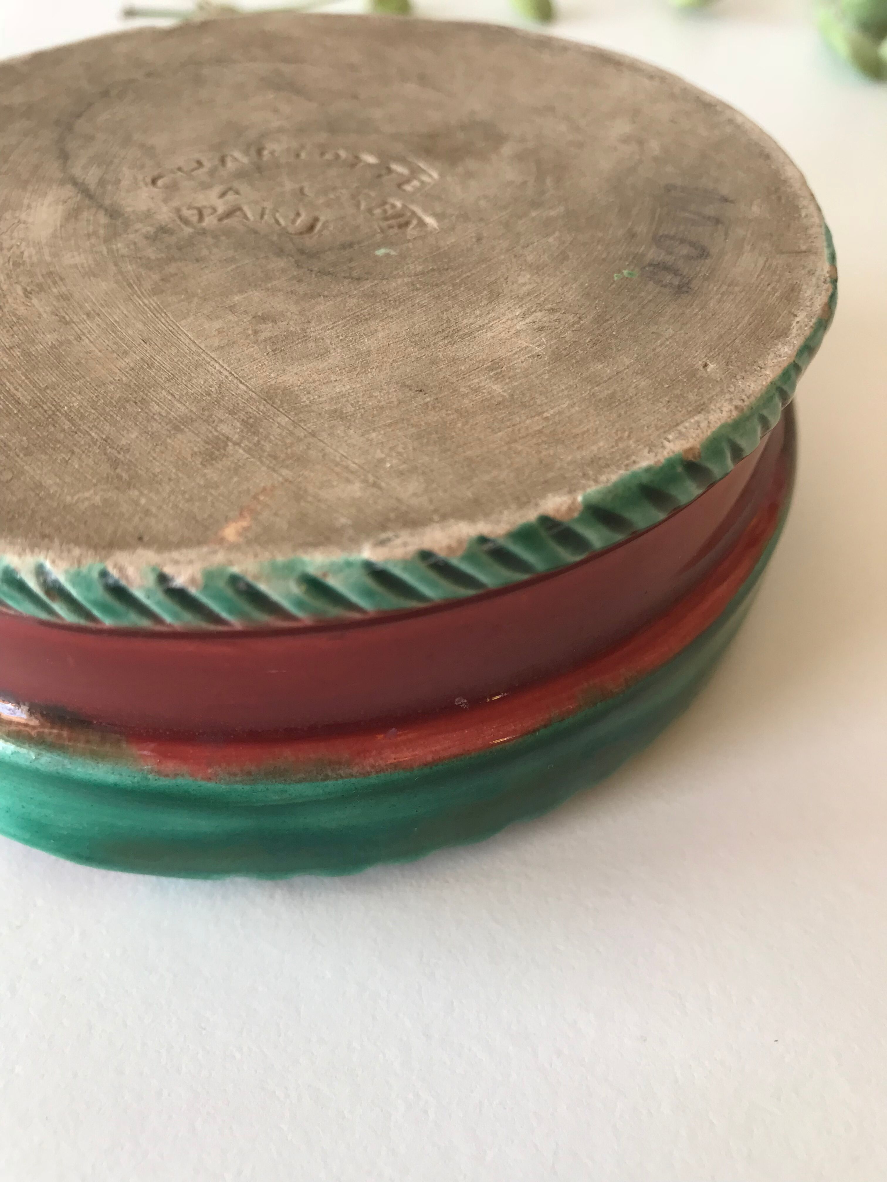 Ashtray signed Charlotte Corbin