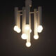 Space age ceiling lamp in white metal by temde, 1970s