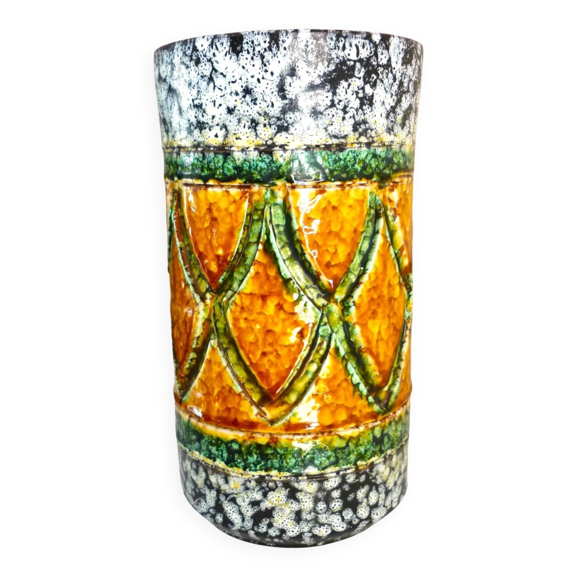 Roller vase, glazed ceramic, Italy, design from the 60s/70s