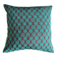 Housse de coussin Kachin bordeaux et turquoise (RIDA)