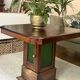 Table basse - bois et vitrail - Style Art Déco