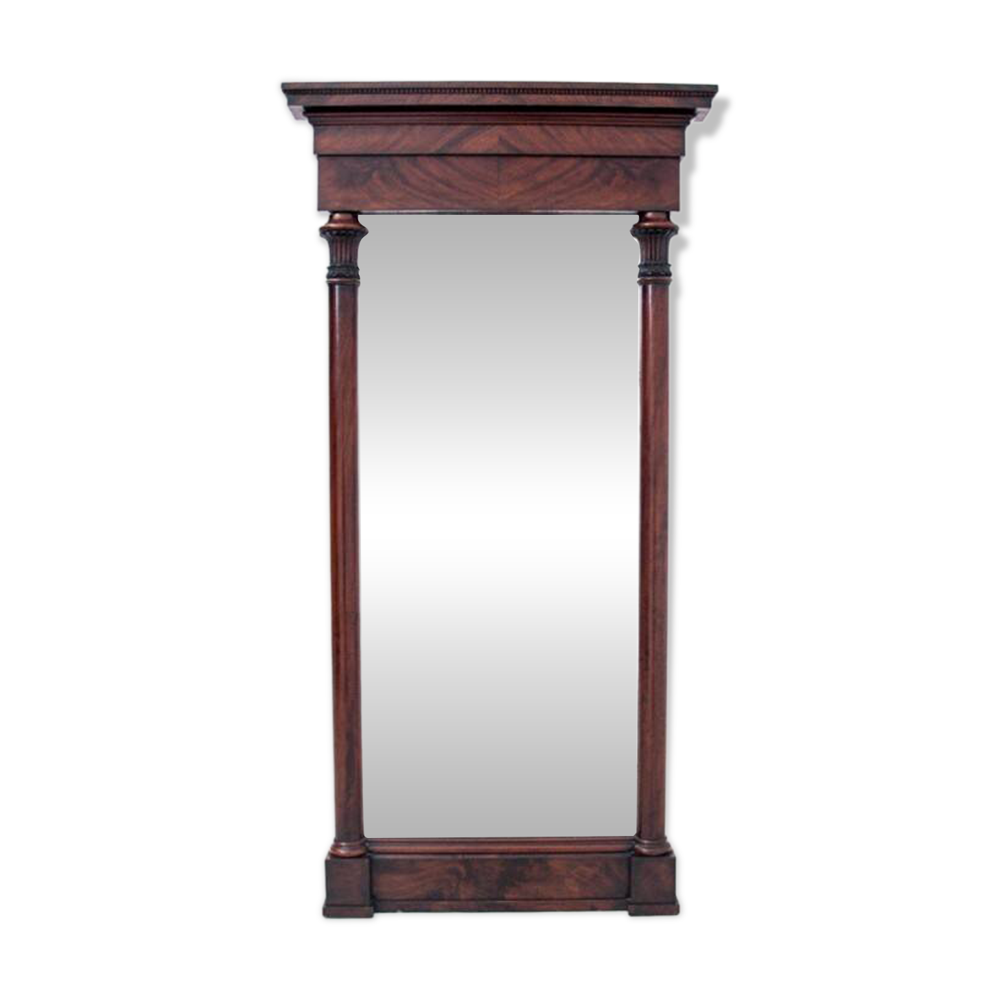 Antique Biedermeier mirror, Northern Europe, circa 1860.