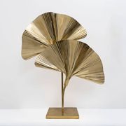 Lampe de table italienne en laiton “Ginkgo” de style Barbi