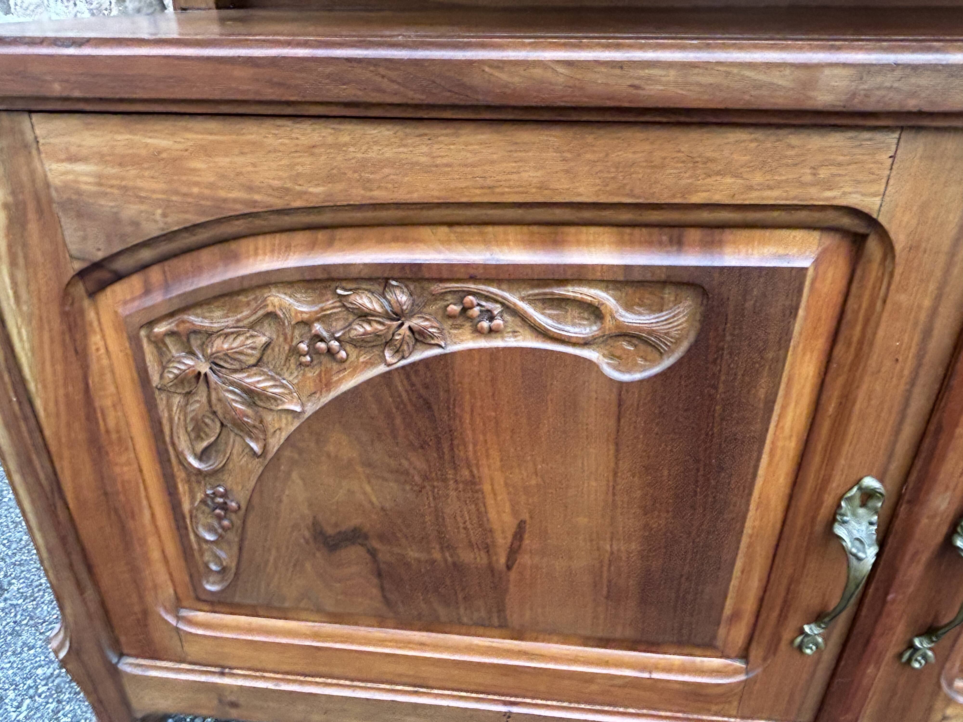 Art Nouveau Walnut Buffet 1910