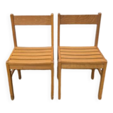 Paire de chaises de style André Sornay