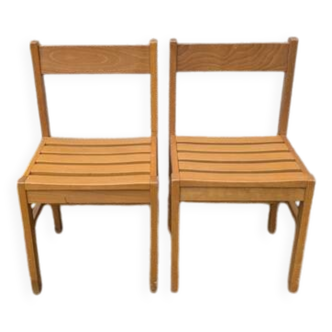 Paire de chaises de style André Sornay