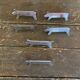 Set of 6 Vintage Stainless Steel Dog-Shaped Knife Rests Art Deco France