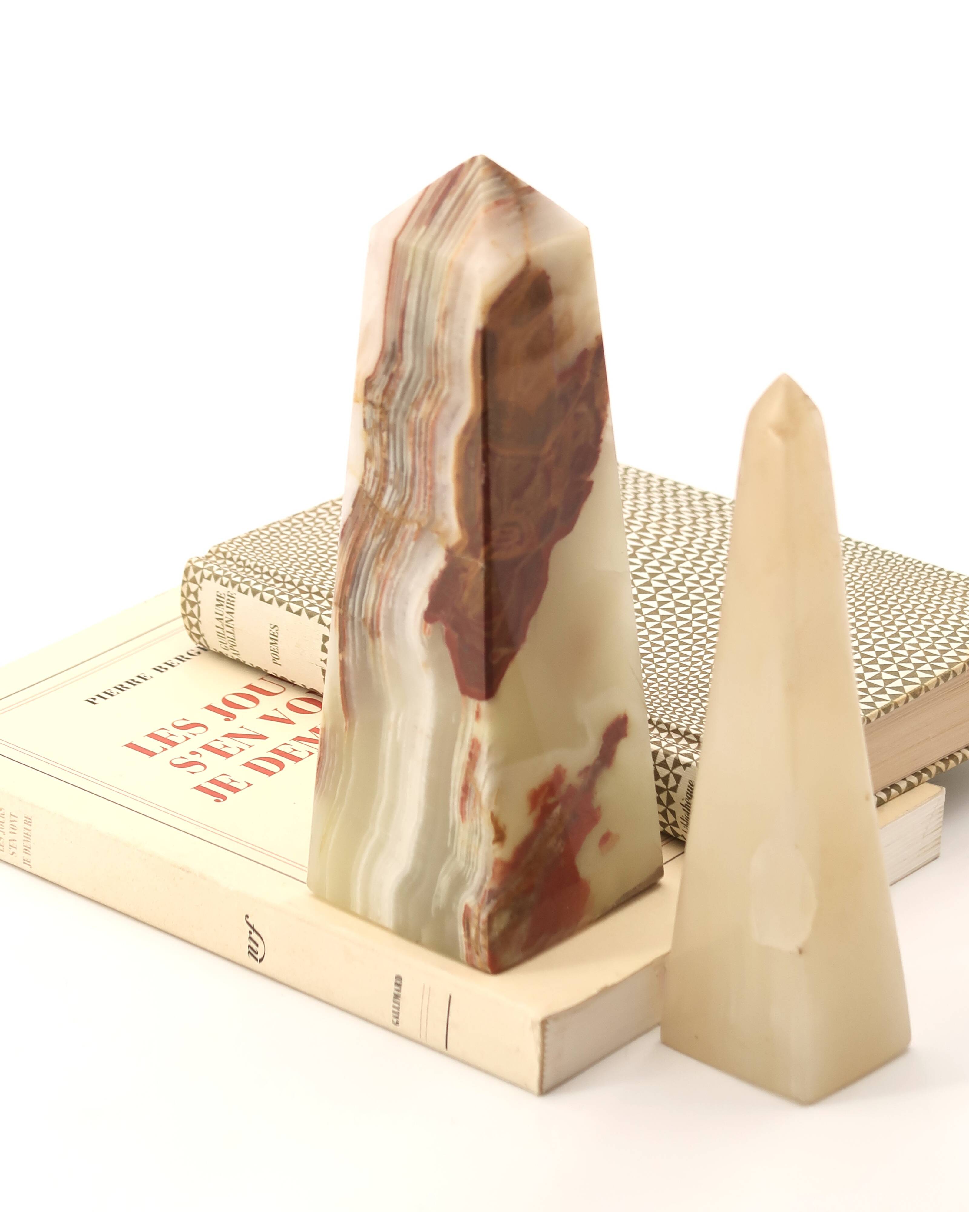 Stone obelisks paperweight, 1970s