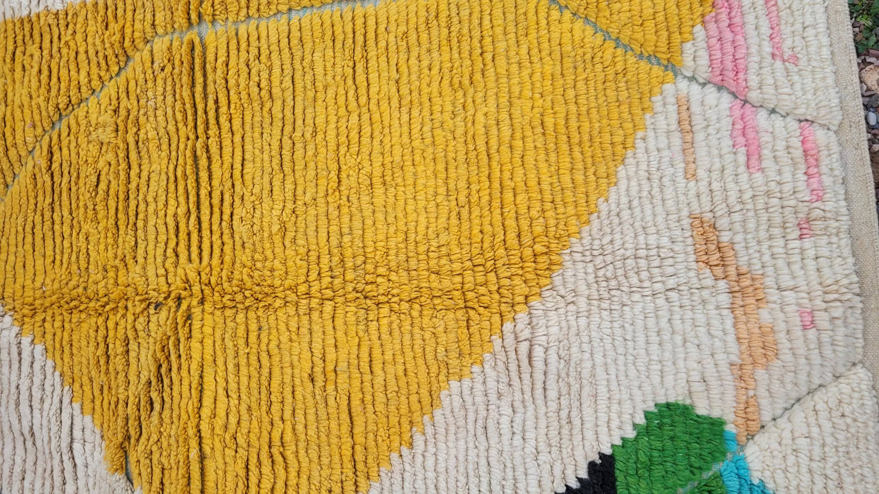 Handmade natural Berber rug 2.5x1.5 m