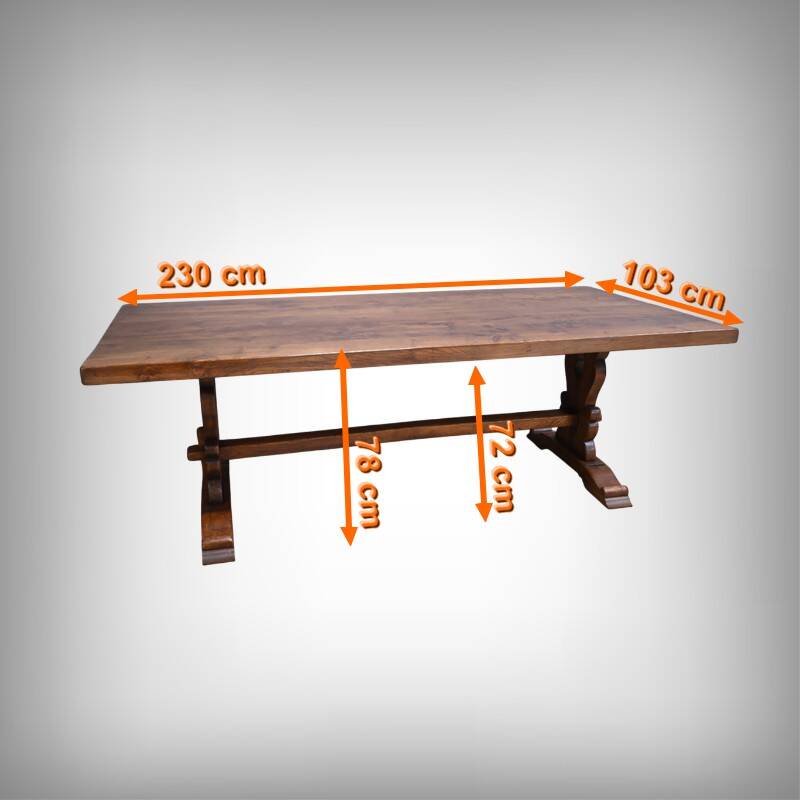 Table de monastère en chêne
