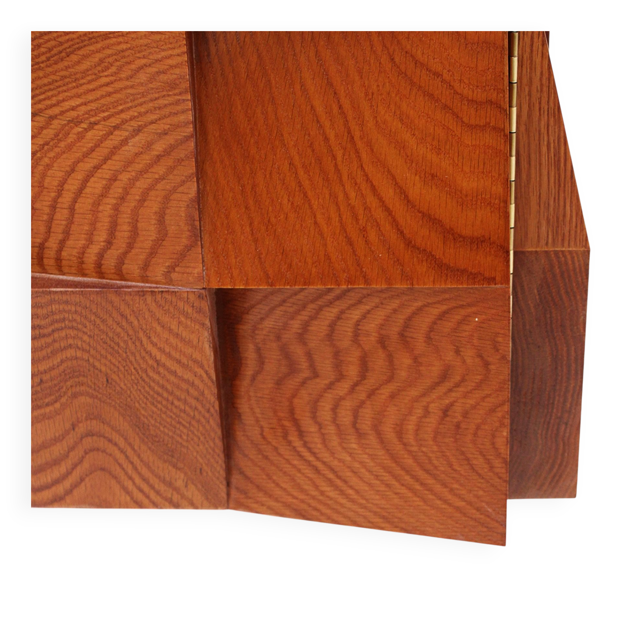 Contemporary Modern Pair of Sideboards in Wood and Burgundy Marble Top, Italy