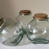 Set of 3 vintage glass candy jars from the 60s and 70s