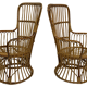 Set of two mid century rattan armchairs by bonacina 1950 design