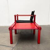 Mid-Century German Farmer Series chairs and table by Gerd Lange for Bofinger, 1960s, set of 5.