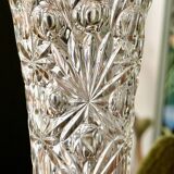 Large vintage vase in thick cut glass