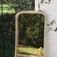 Rectangular mirror, horizontal or vertical, in white lacquered wood, 1970s.