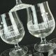 Set of 6 mid century cocktail glasses with beautiful decor 1950s 1960s glasses