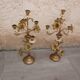 Paire de candélabres bronze laiton XIX