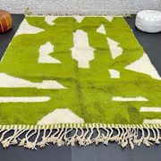 Green Moroccan Rug - Handmade Berber Wool Rug, 150/250CM