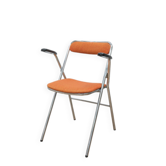 Orange folding chair
