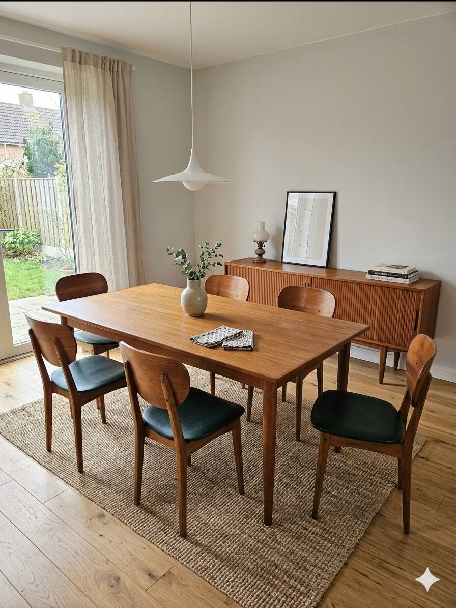 6 chaises scandinaves en chêne des années 60