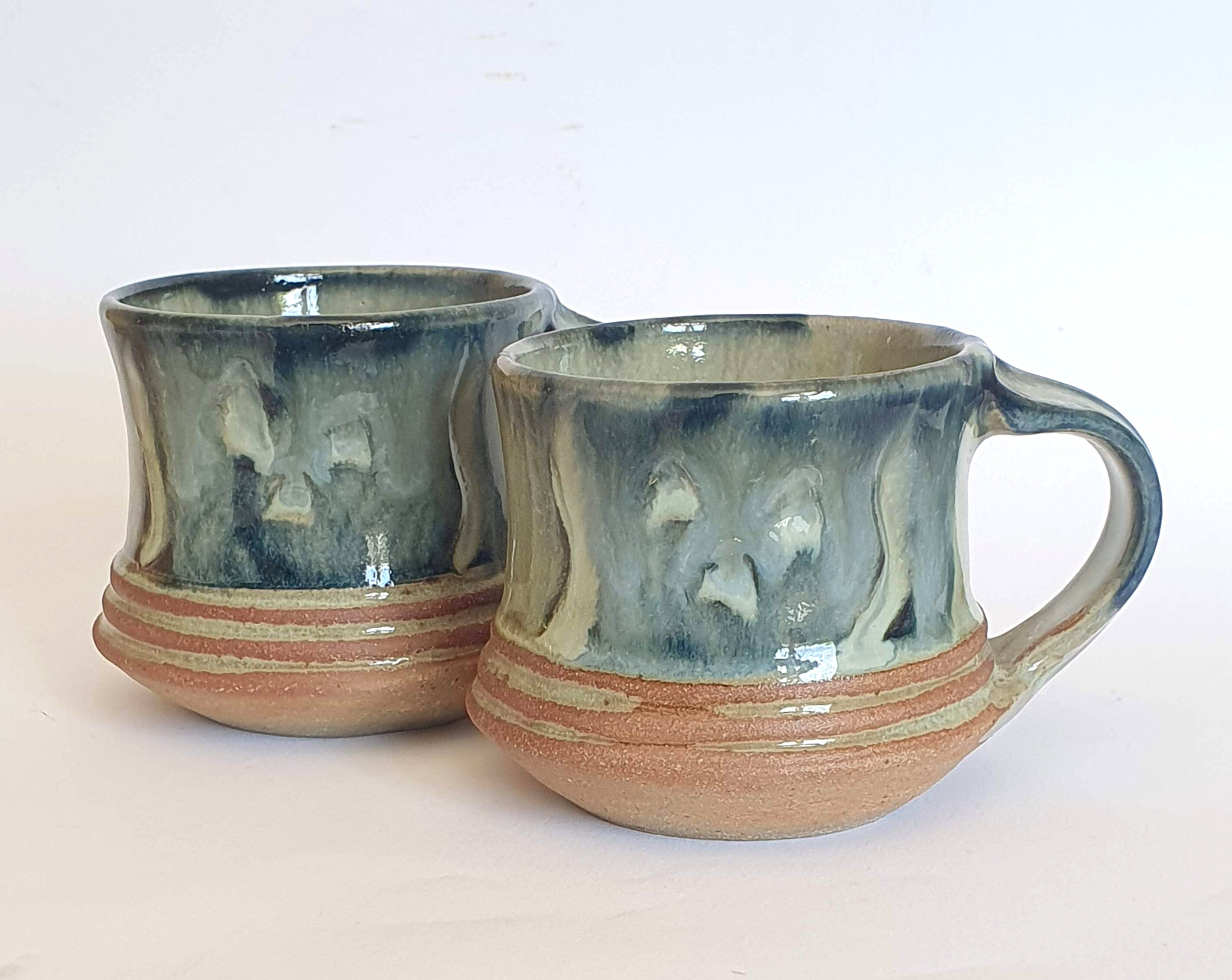Duo of sandstone cups from Puisaye