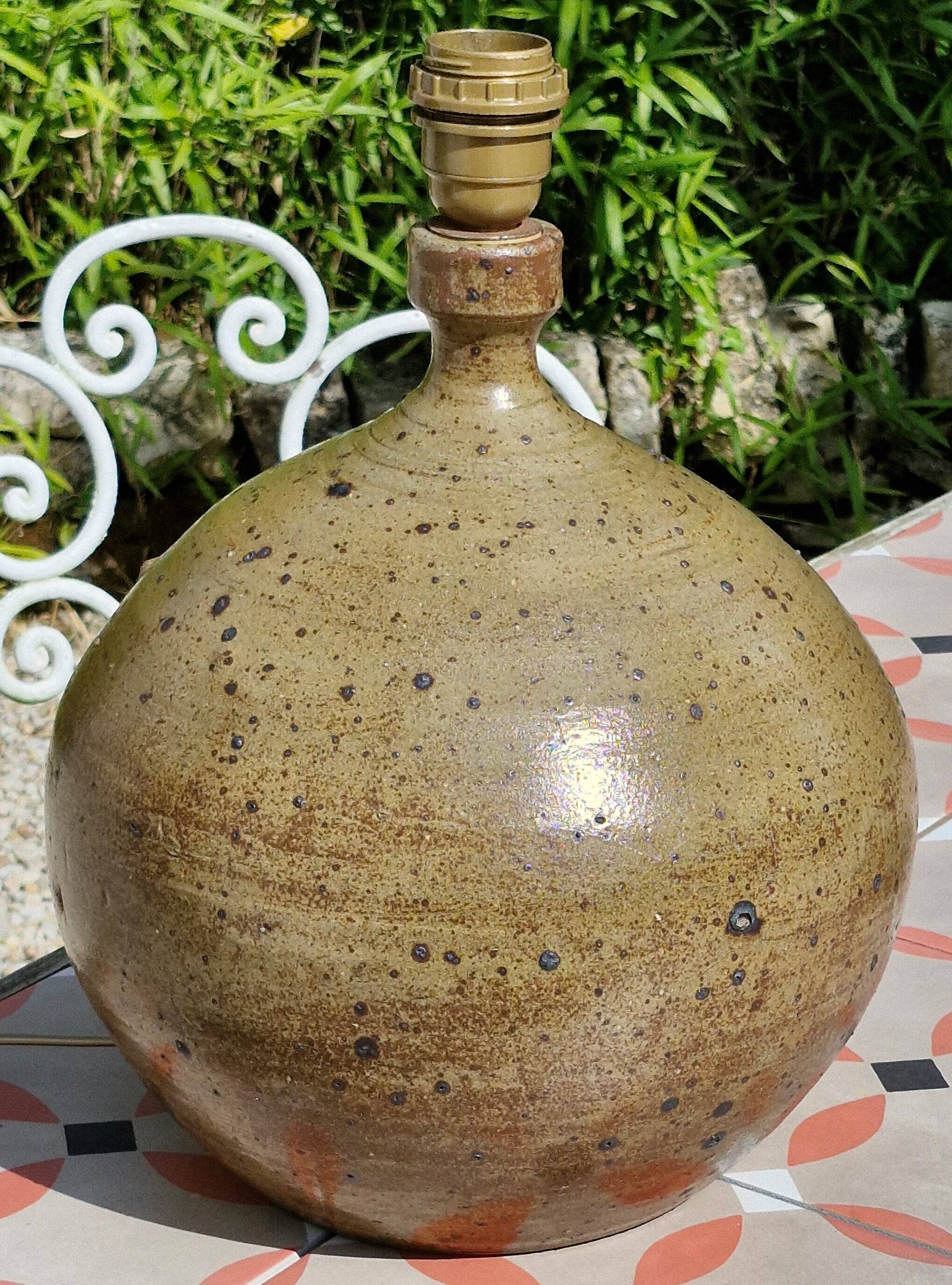 Pyrite sandstone lamp base
