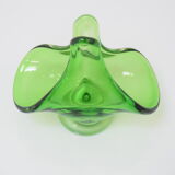 Art Glass Basket by Josef Hospodka for  Chribska Glassworks,1960's.