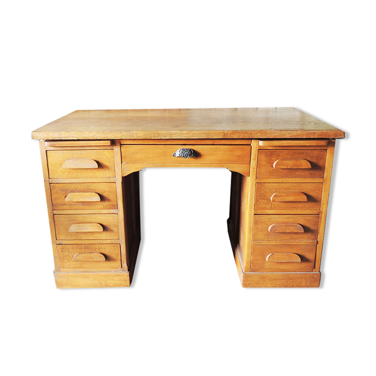 Former master's desk in solid wood