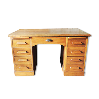 Former master's desk in solid wood