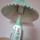 Vintage ceramic lamp, AK Kaiser, Germany, antique light fixture.