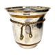 Vintage champagne bucket in silver and gold metal
