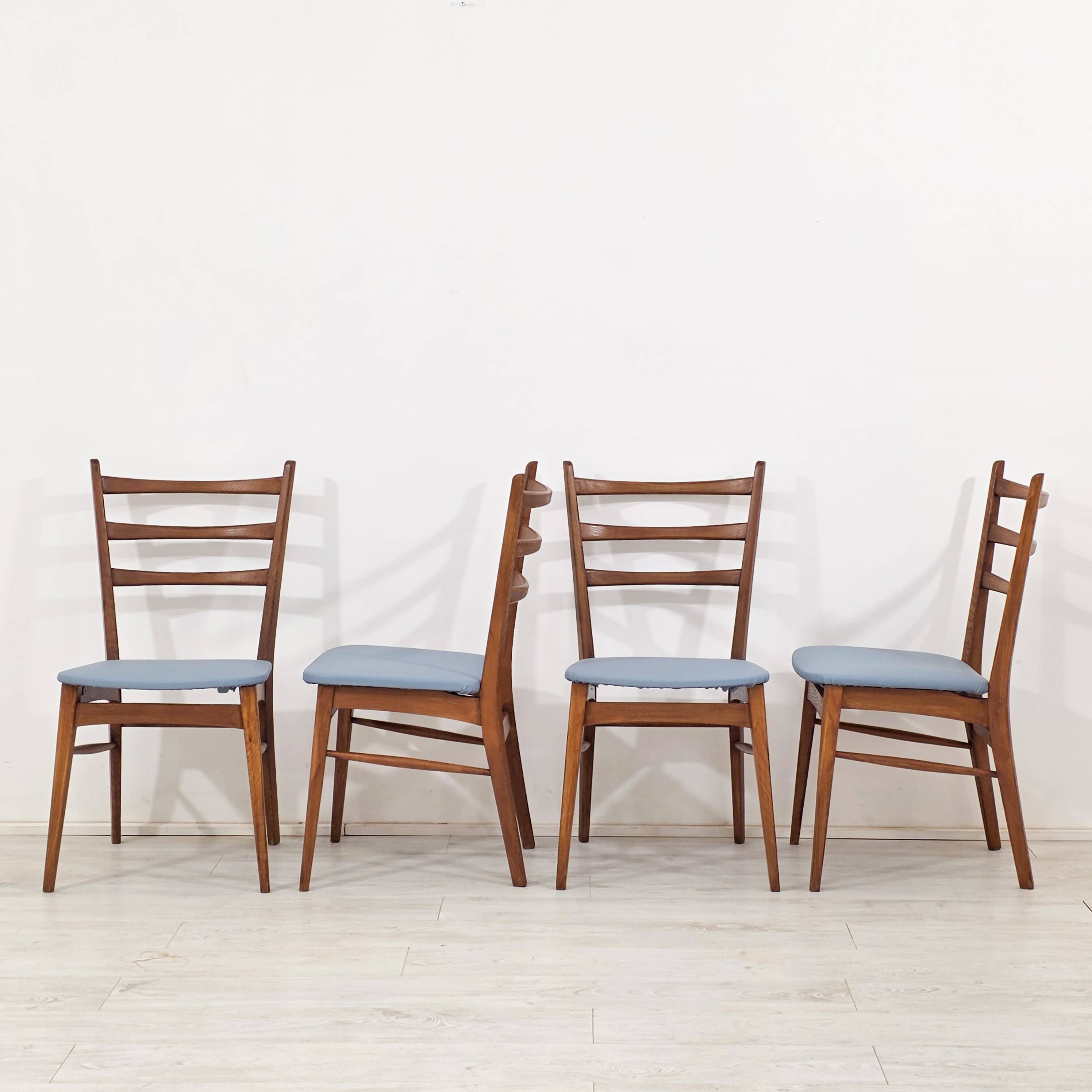 Ensemble de 4 chaises scandinaves, années 1960