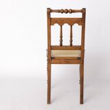 Antique Belgian Chair – Early 20th Century Beechwood Dining Chair